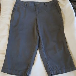 Plus size grey capris pants.